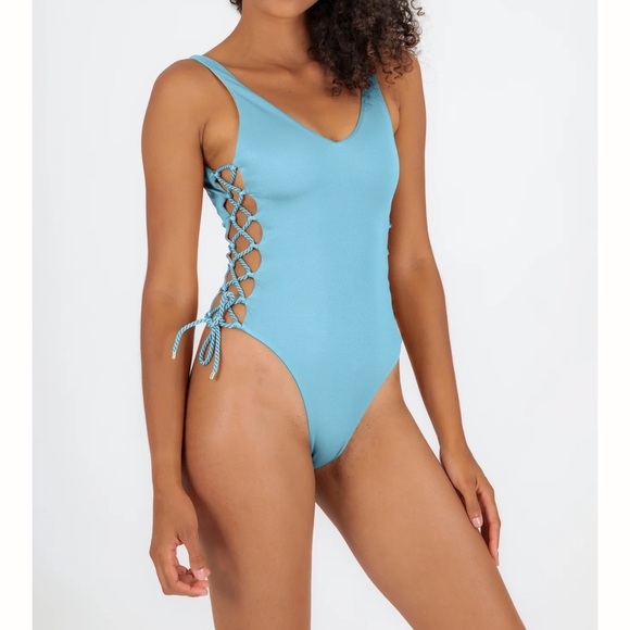 Rio De Sol One Piece Shimmer Swimsuit Size Small - Picture 1 of 5